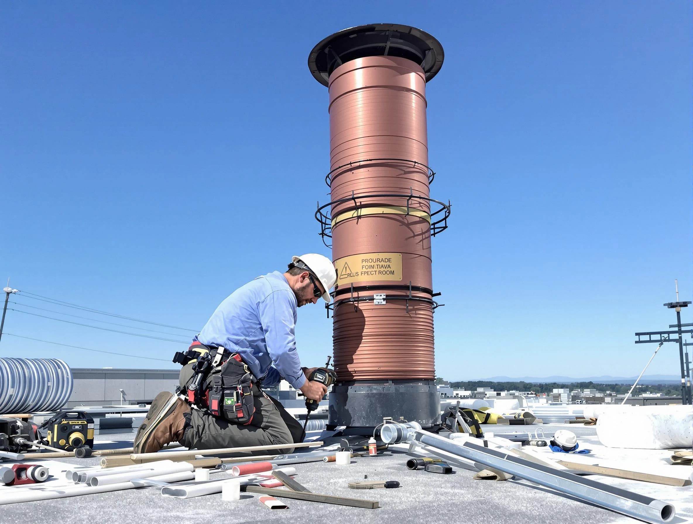 Installed chimney liner by Jasper Chimney Sweep in Jasper, AL