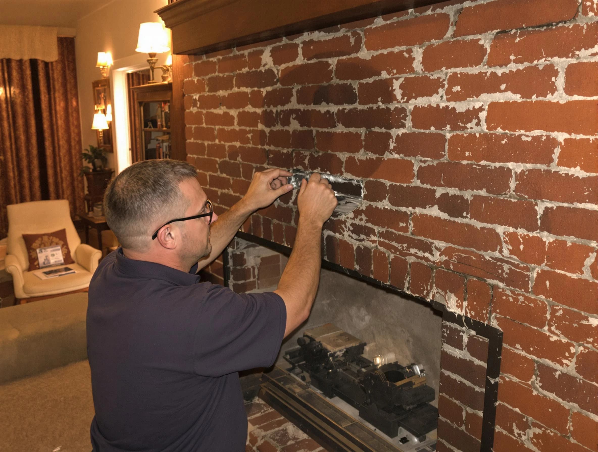 Jasper Chimney Sweep expert fixing a fireplace in Jasper, AL