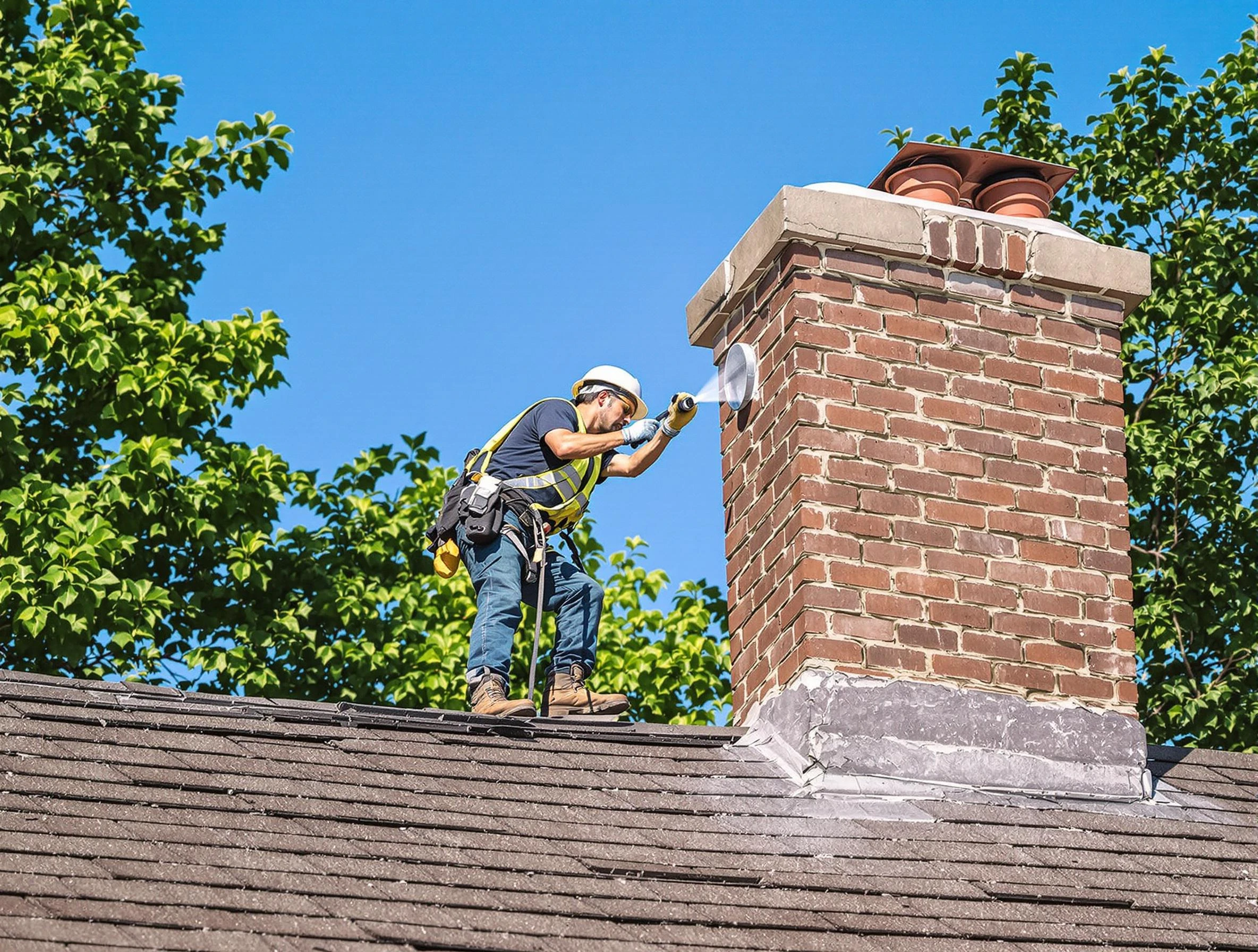 Jasper Chimney Sweep performing an inspection with advanced tools in Jasper, AL