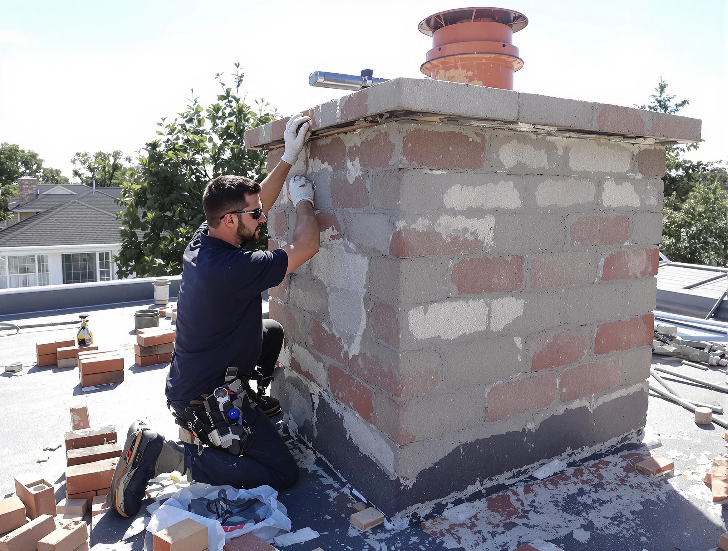 Advanced chimney repair process by Jasper Chimney Sweep in Jasper, AL