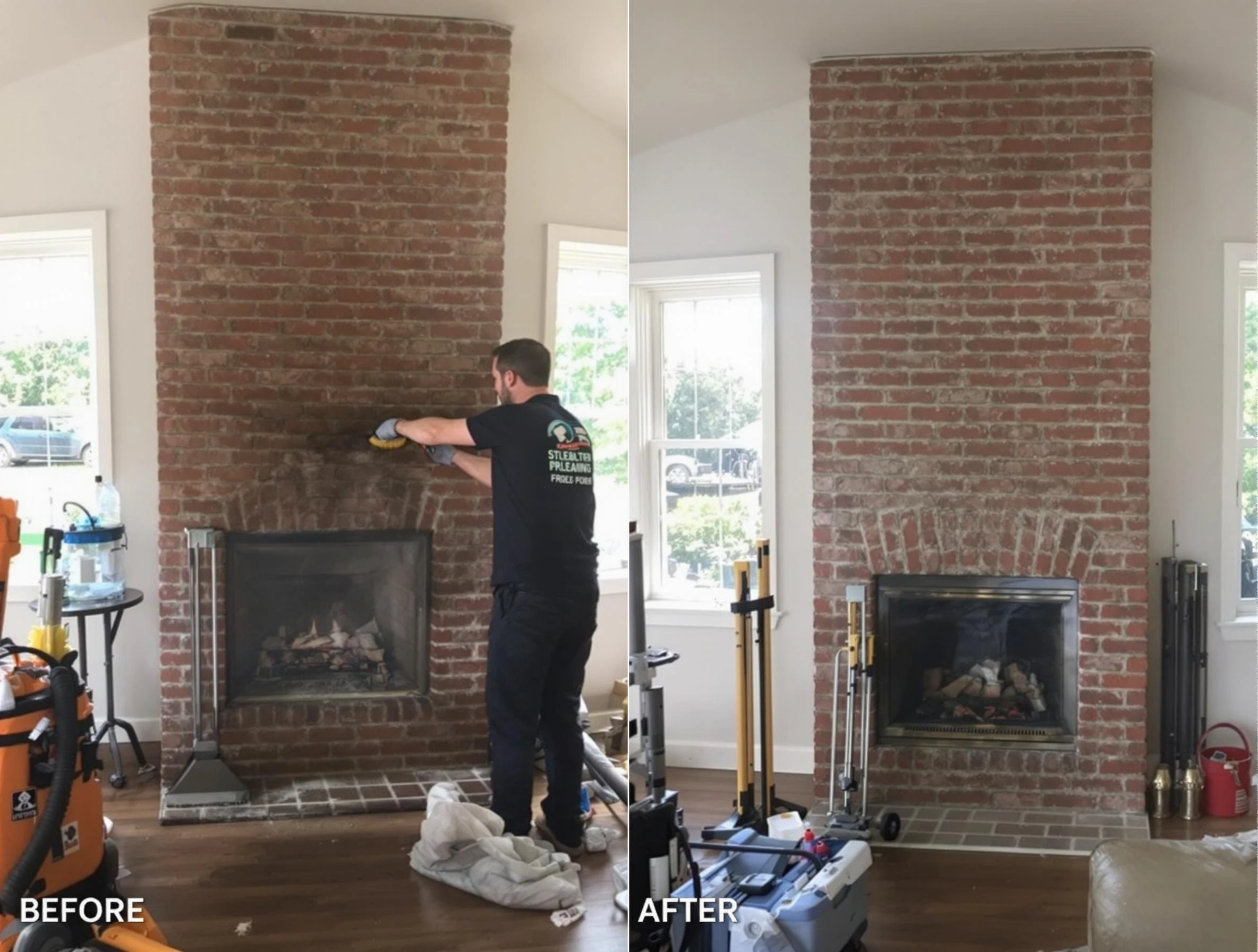 Finished chimney sweeping service by Jasper Chimney Sweep in Jasper, AL