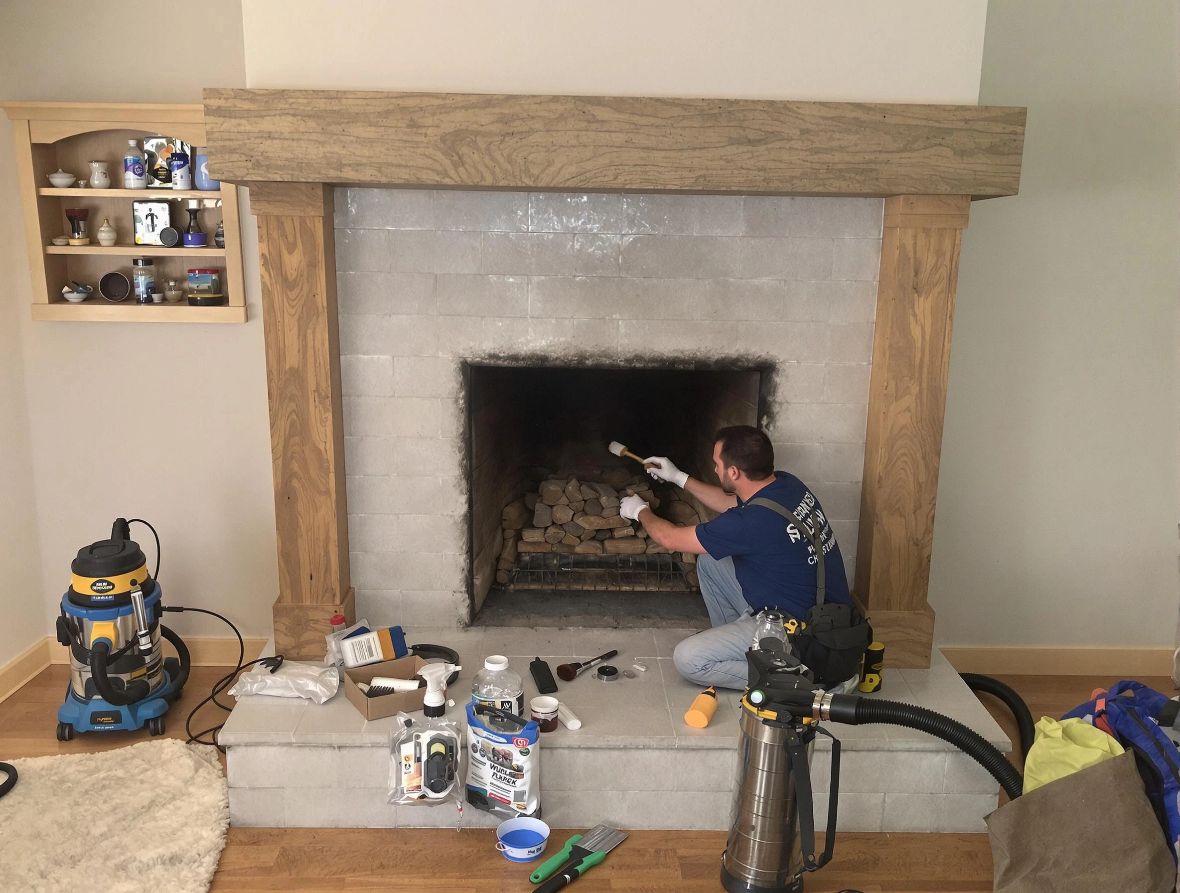 Detailed creosote removal process by Jasper Chimney Sweep in Jasper, AL